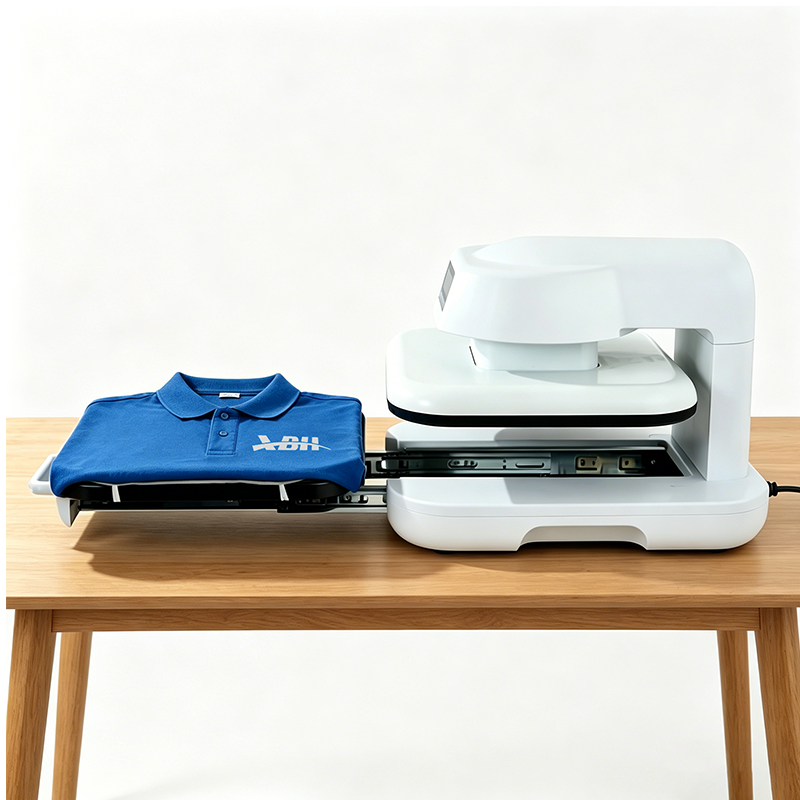 XBH Electric Flatbed Heat Press with Pull-out Platform, suitable for DIY Gift Sublimation Transfer Printing
