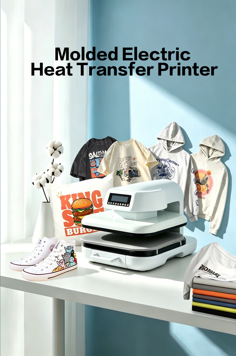XBH Electric Flatbed Heat Press with Pull-out Platform, suitable for DIY Gift Sublimation Transfer Printing