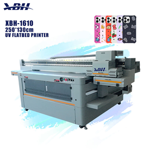 The Model 2513 UV Flatbed Printer is used for printing on materials such as acrylic, wood, mugs, and mobile phone cases.