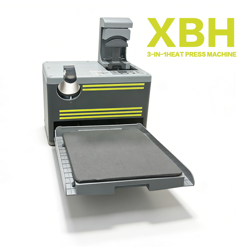 Multifunctional 3-in-1 Heat Transfer Machine: Specialized for Printing T-shirts, Mugs, and Hats—Supports DTF and Sublimation Processes