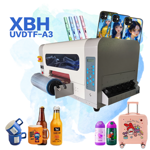 The XBH A3 30cm UV DTF roll-to-roll card printer, Double XP600, is suitable for custom printing on phone cases, bottles, and pens.