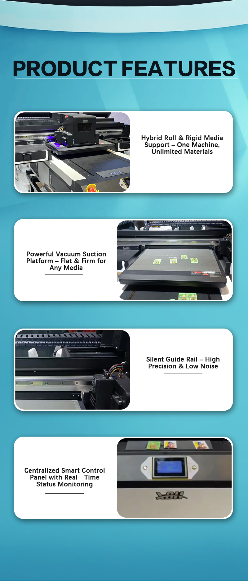 6090 Desktop UV Flatbed Hybrid Roll-to-Roll Printer: Multi-functional, Empowering SMEs to Upgrade Their Digital Printing Processes