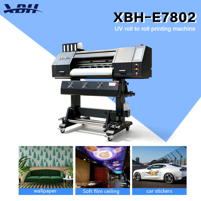 XBH-E7802 UV Roll-to-Roll Printer: Compact, Versatile for Advertising, Decoration & Custom Printing