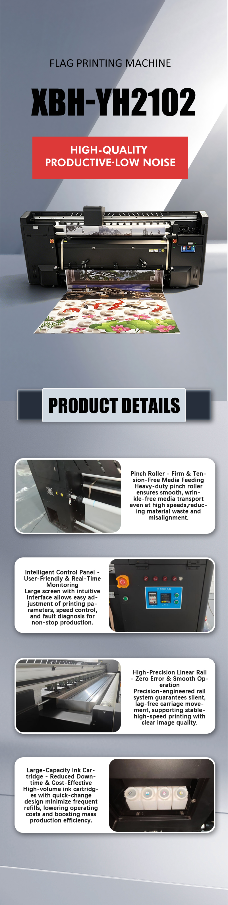 XBH-YH2102 Sublimation Flag Printer: High-Speed, High-Resolution Printing for Banners, Flags & Textiles