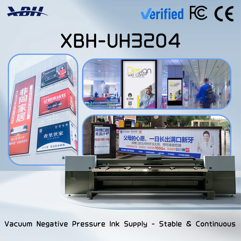 XBH-UH3204 3.2m UV Hybrid Printer: Industrial Wide Format Printer for Rigid & Flexible Media