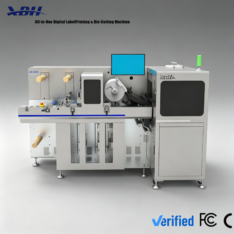 Digital Print-and-Cut Integrated Intelligent UV Label Machine | 350mm Roll To Roll Sticker Printer with Die Cutting Function