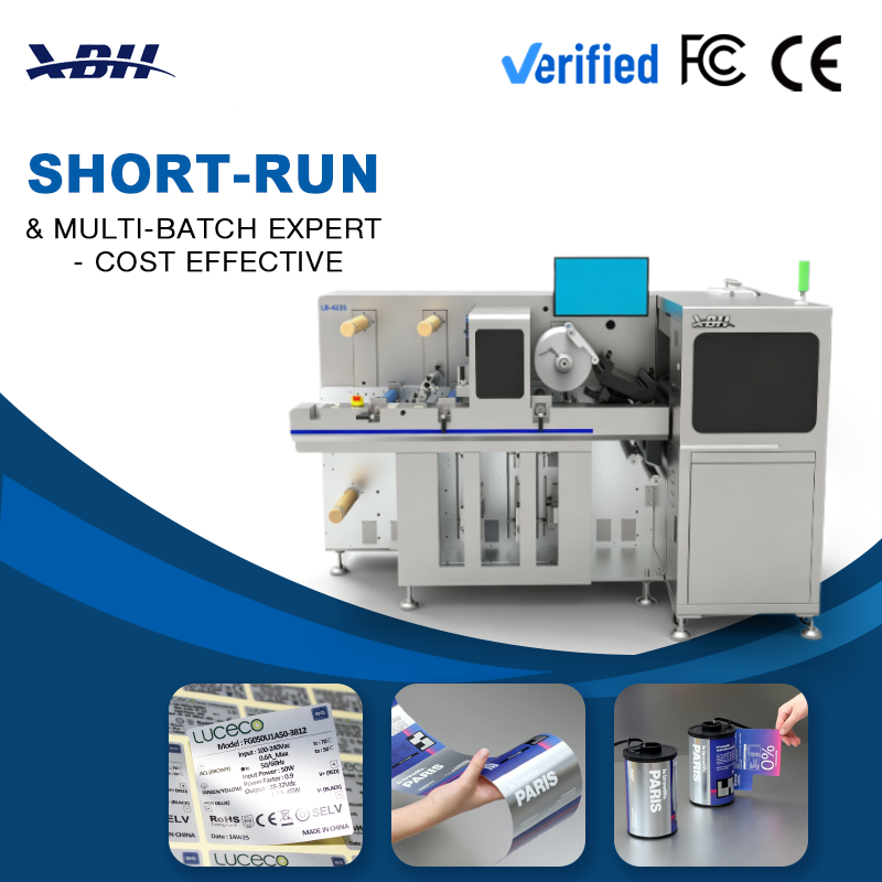 Digital Print-and-Cut Integrated Intelligent UV Label Machine | 350mm Roll To Roll Sticker Printer with Die Cutting Function