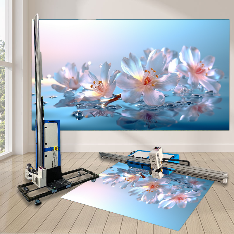 2 in 1 UV Wall & Floor Inkjet Printer - Vertical 3D Wall Printing Machine