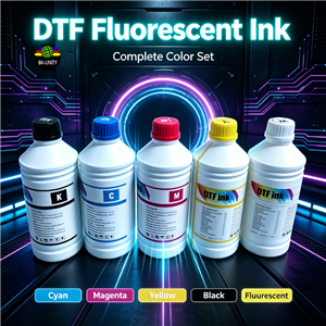 BH-UNITY DTF Fluorescent Pigment Ink 1000ml Anti-Clog Heat Transfer Ink for I3200 XP600 Printhe