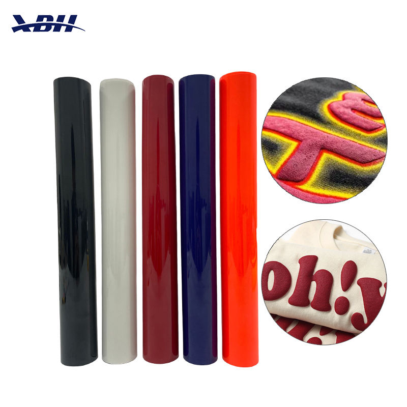 Custom UV Hydro 3D PU Puff HTV Vinyl A4 Pearl Reflective Iron On Heat Transfer Vinyl for Clothing Logo