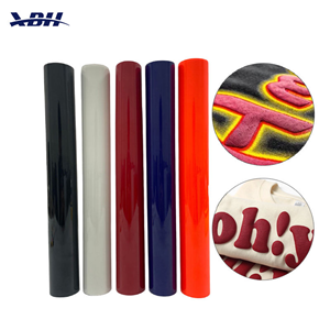 Custom UV Hydro 3D PU Puff HTV Vinyl A4 Pearl Reflective Iron On Heat Transfer Vinyl for Clothing Logo