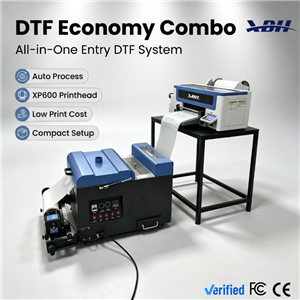 XBH A3 30cm DTF Printer Combo with 2 XP600/I3200 Printheads & Auto Powder Shaker