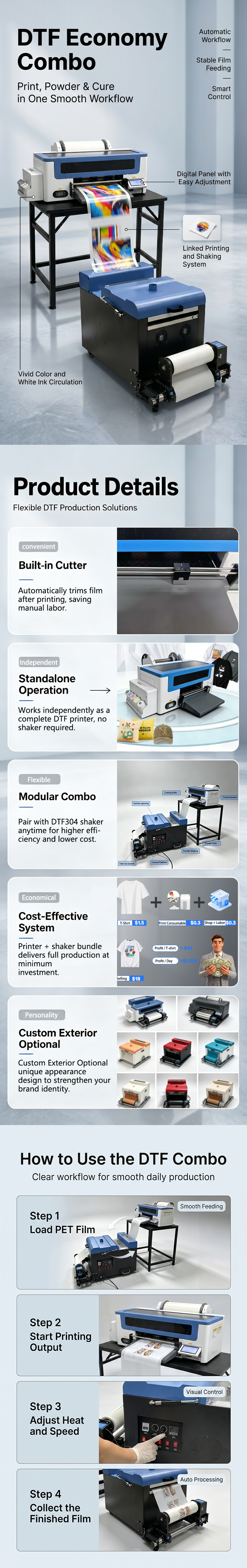 A3 DTF Printer Combo A3 DTF Printer Combo