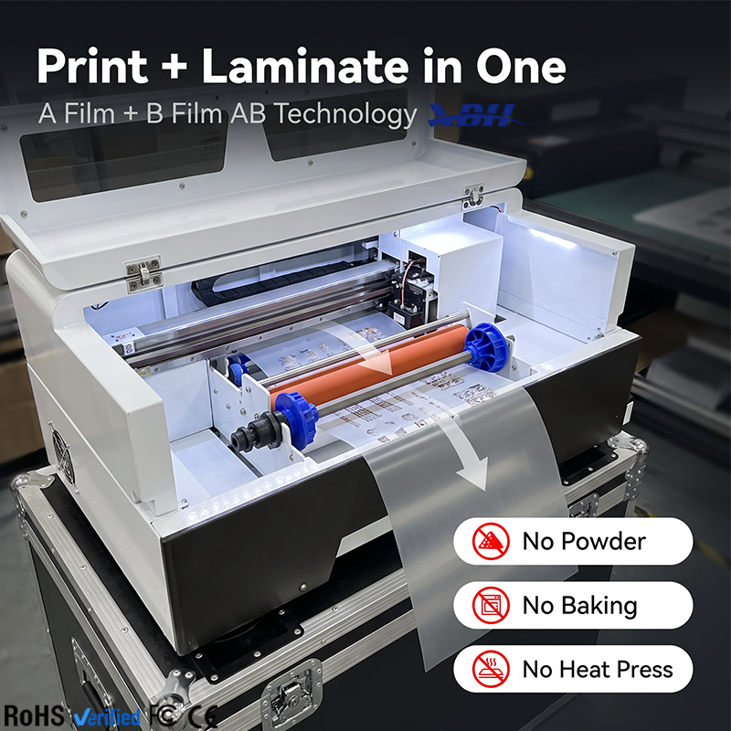 UV DTF Crystal Sticker Machine UV DTF DTF Sticker Printer UV Sticker Printer All-in-One Laminator A3