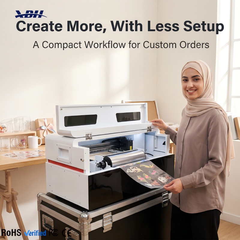 High Precision UV DTF Printer - Servo Motor & Linear Rail Stable Printing