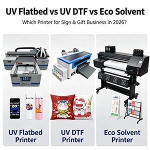 UV Flatbed vs UV DTF vs Eco Solvent: Which Printer for Sign and Gift Business in 2026?