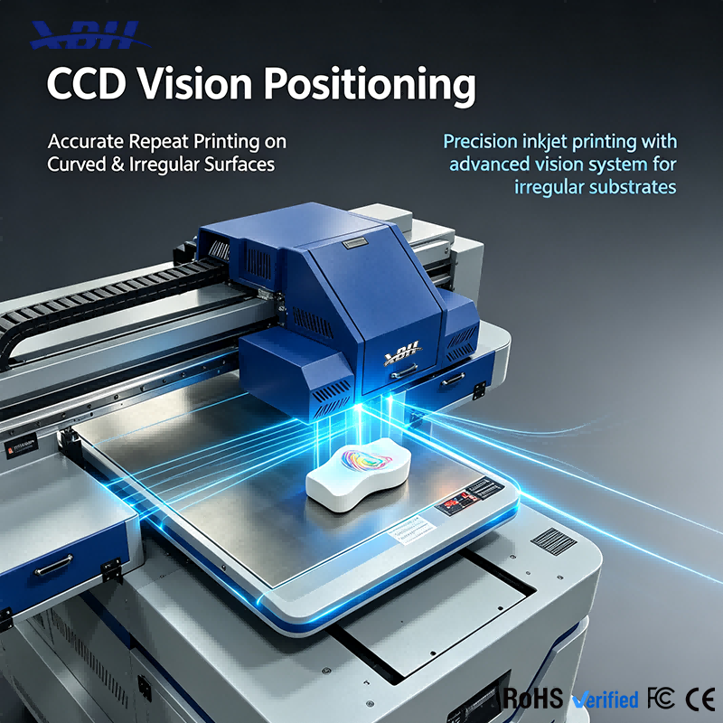 XBH-6090 UV Flatbed Printer - Touch Screen Control with Material Presets