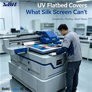 XBH-6090 UV Flatbed Printer - Touch Screen Control with Material Presets