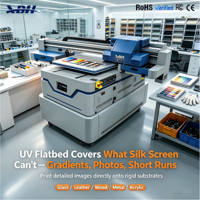 XBH-6090 UV Flatbed Printer - Touch Screen Control with Material Presets