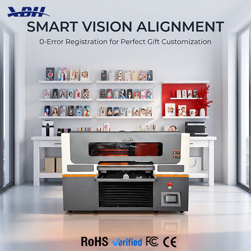 XBH-5065 UV Flatbed Printer - Smart Vision Alignment 0-Error Registration