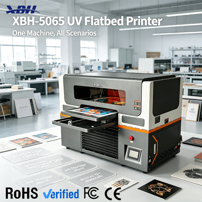 XBH-5065 UV Flatbed Printer - Smart Vision Alignment 0-Error Registration