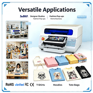 XBH A3-2 DTG Printer - Instant Drying Water-Repellent Wash-Resistant Prints