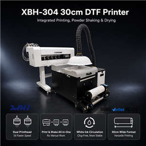 XBH-304 30cm DTF Printer - All-in-One Printing Powder Shaking & Drying