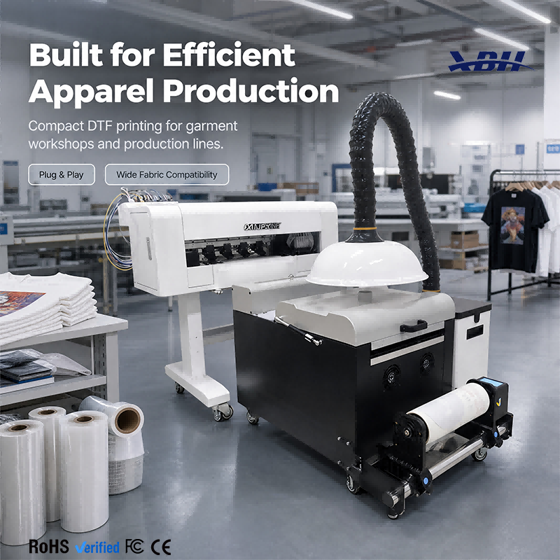 XBH-304 30cm DTF Printer - All-in-One Printing Powder Shaking & Drying