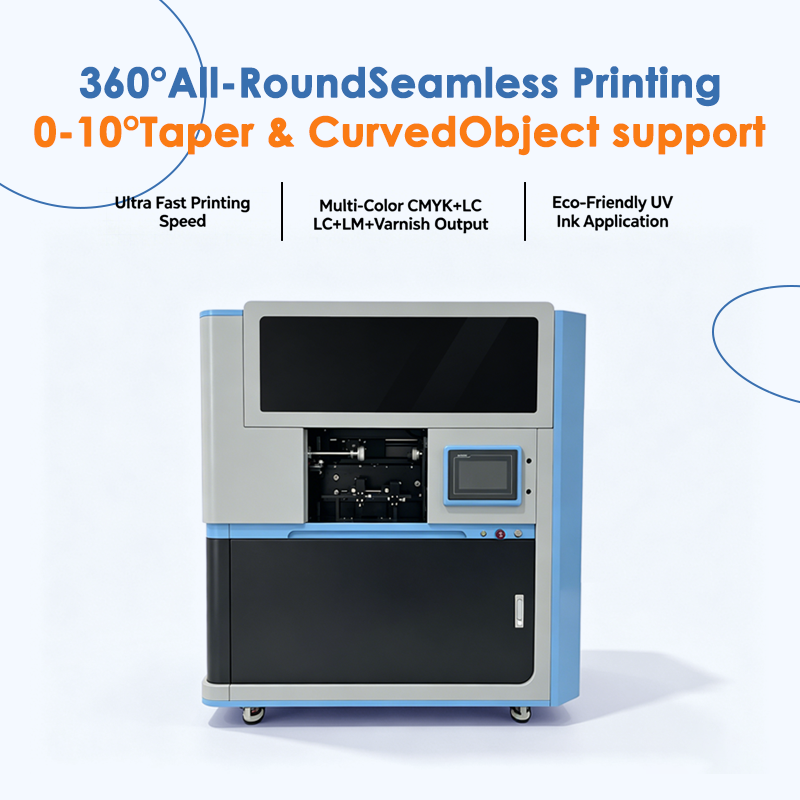 UV Cylinder Digital Printing Machine High Speed 360° Rotary Inkjet Printer for Bottle Mug Ceramic Glass
