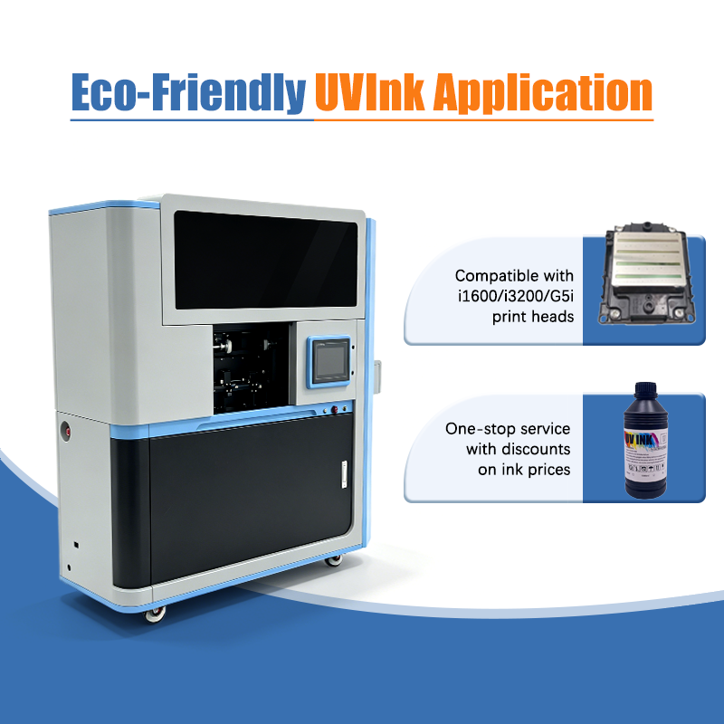 UV Cylinder Digital Printing Machine High Speed 360° Rotary Inkjet Printer for Bottle Mug Ceramic Glass