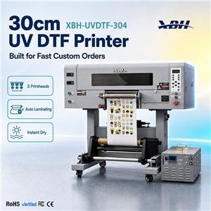 Small Size UV DTF Printer 30cm Roll to Roll I3200 Head A3 DTF Sticker Machine 2 in 1 with Laminator