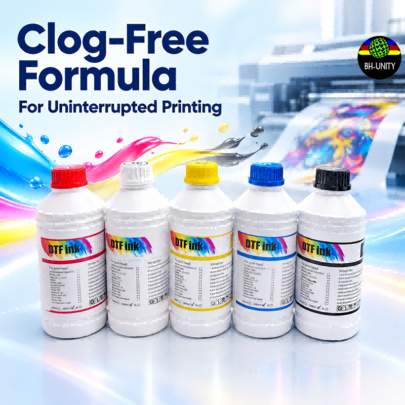 dtf ink, cmykw dtf ink, direct to film ink, white dtf ink 1000ml, dtf printing ink