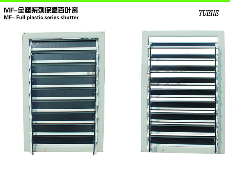 Plastic ventilating window and shutters