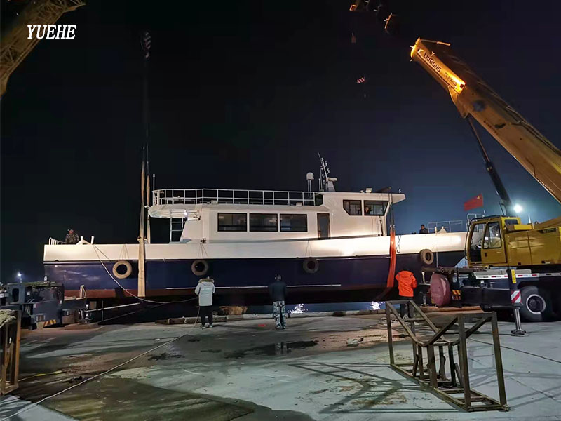 Un yacht de taille moyenne lancé dans notre chantier naval