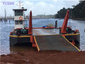 flat barge for cargo and car ferry