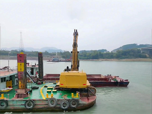 excavator pontoon