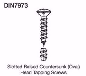Din7973 Slotted Raised Oval Head Tapping Screw Manufacturers, Din7973 Slotted Raised Oval Head Tapping Screw Factory, Supply Din7973 Slotted Raised Oval Head Tapping Screw