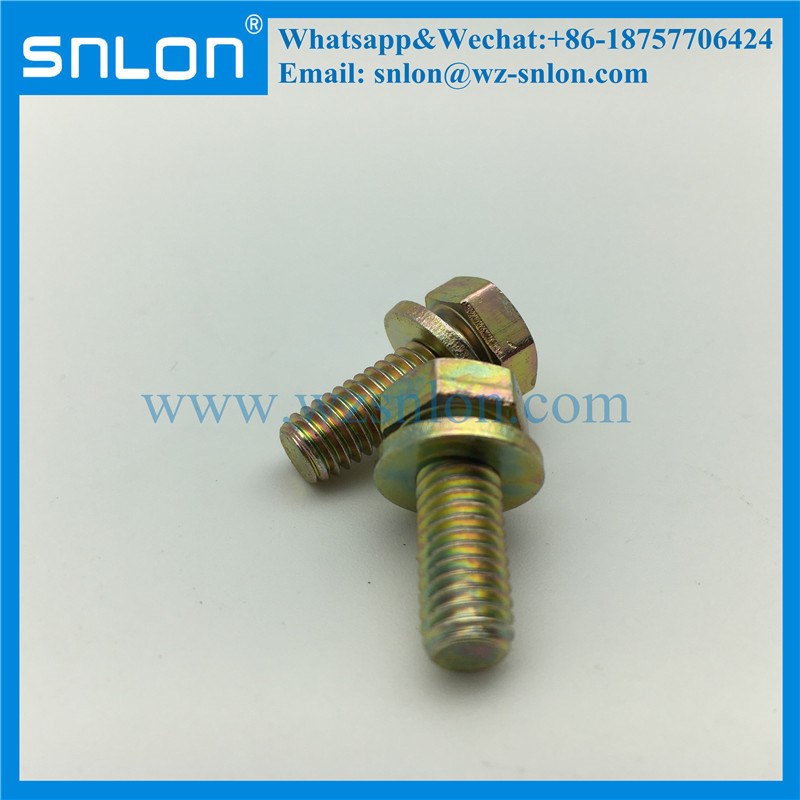 Hex Bolt Machine Screw with Washer for Auto Parts