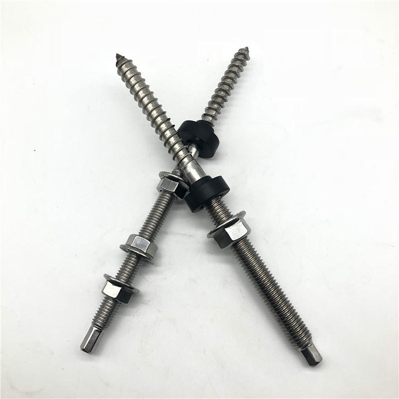 M10X200 Stainless Steel Solar Roof Hanger Bolt for Solar Panel System Manufacturers, M10X200 Stainless Steel Solar Roof Hanger Bolt for Solar Panel System Factory, Supply M10X200 Stainless Steel Solar Roof Hanger Bolt for Solar Panel System