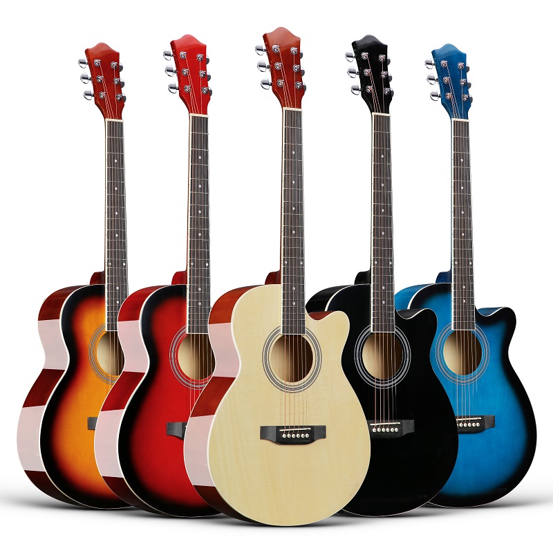 Beginner 40 inch cutaway acoustic guitar for wholesale（J-01C）