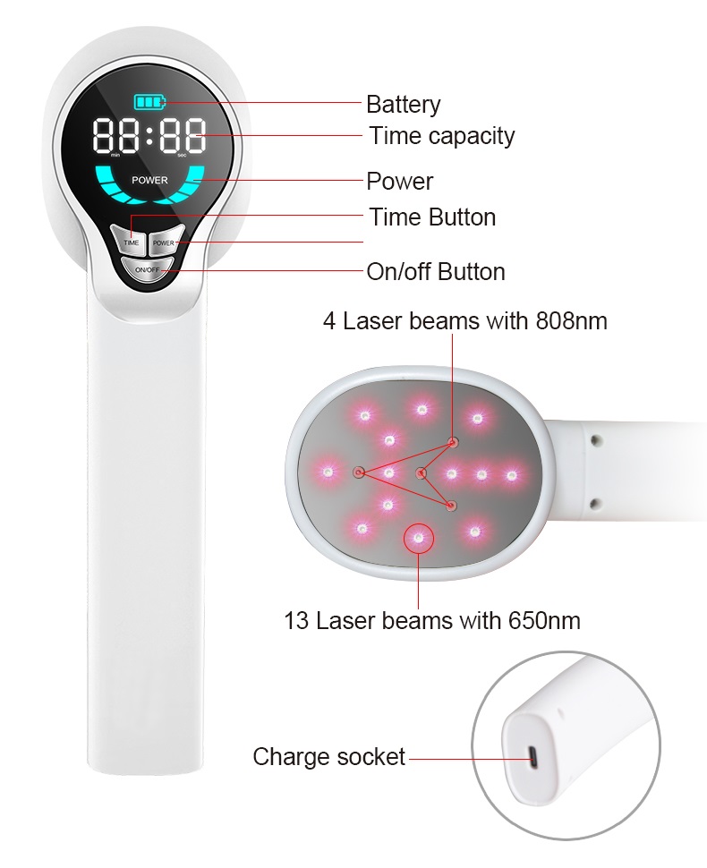 handheld pain relief laser therapy device