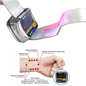 Orologio portatile per terapia laser a basso livello LLLT a 4 colori