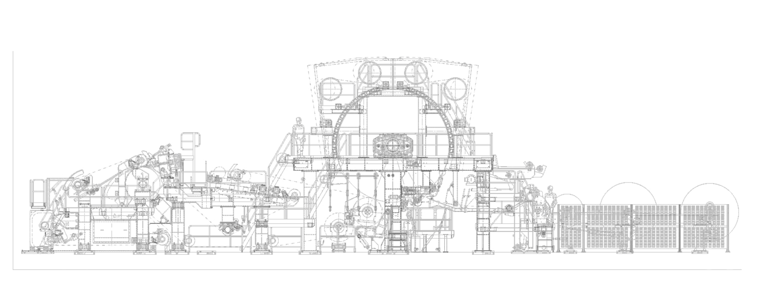 新月型卫生纸机