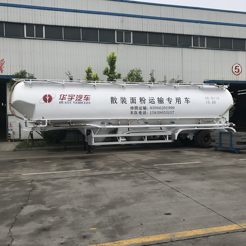 TANK SEMI TRAILER FOR FLOUR AND POWDER MATERIAL TRANSPORTATION
