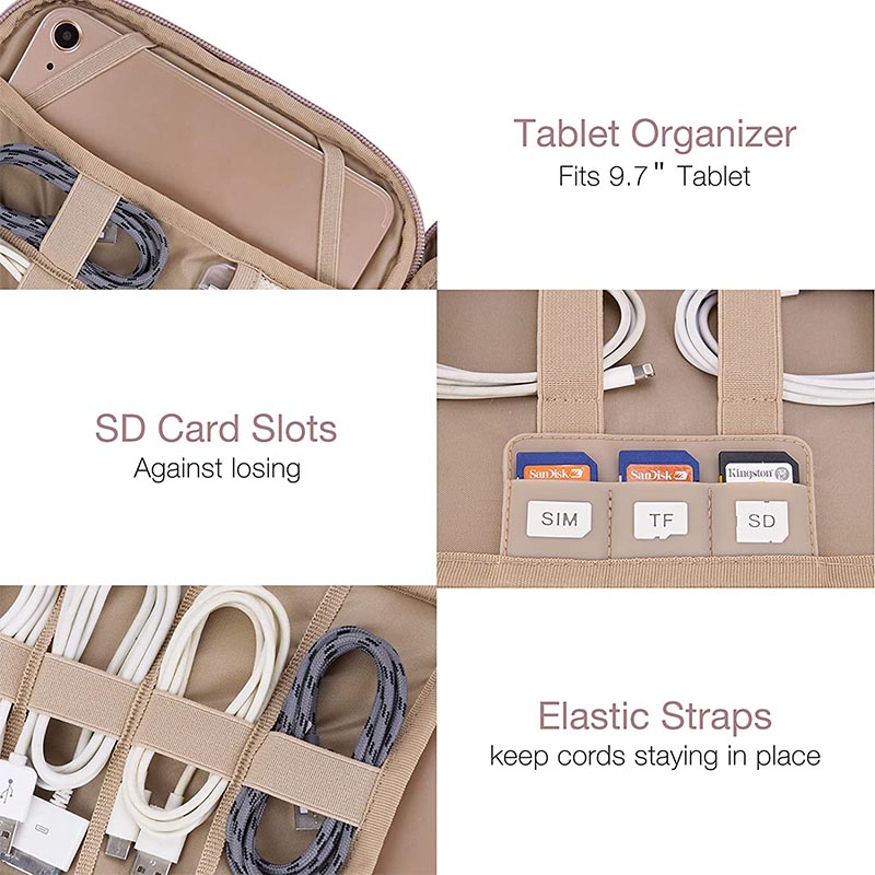 Electronic Organizer Case Travel Double Layer Electronics Bag Organizer