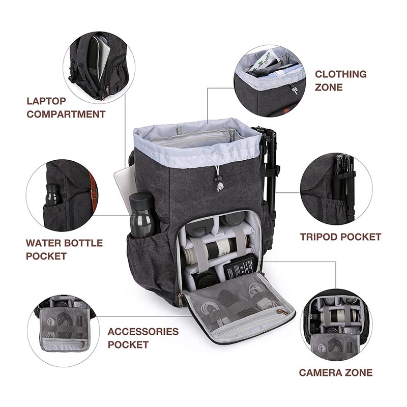 Waterproof Camera Laptop Bag Backpack