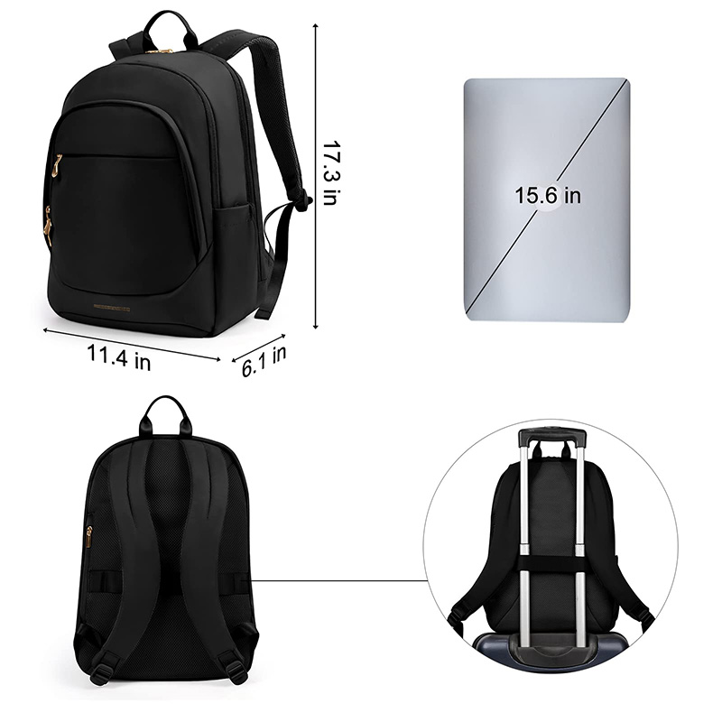 15.6 Inch Minimal Slim Pink Laptop Backpack