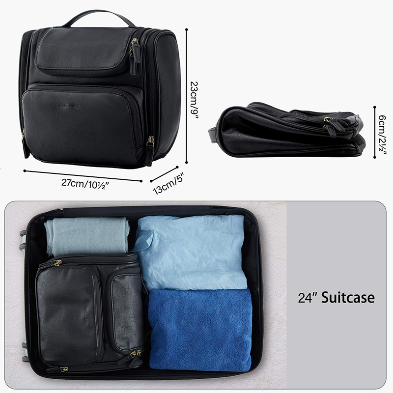 Dopp Kit Personalised Leather Wash Bag
