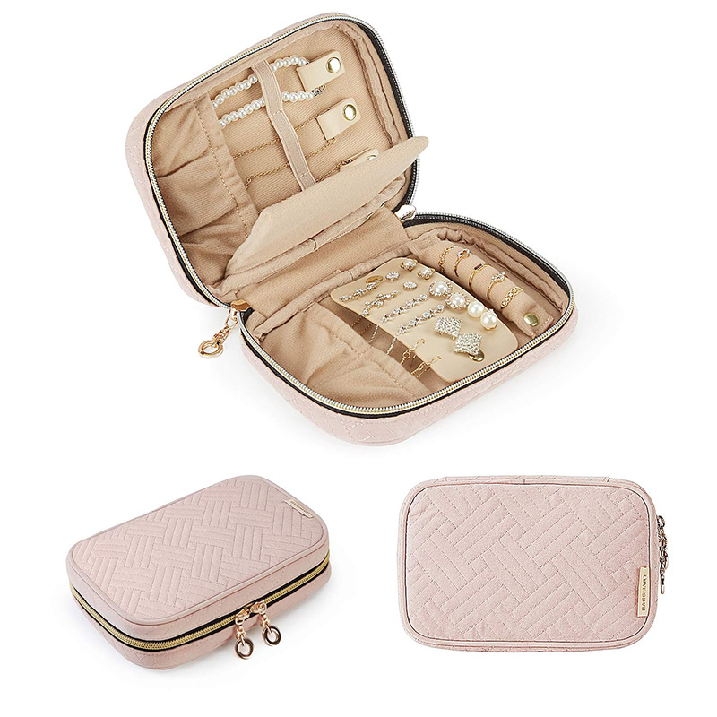 Дорожная сумка-органайзер для ювелирных изделий, небольшой рулон ювелирных изделий для женщин