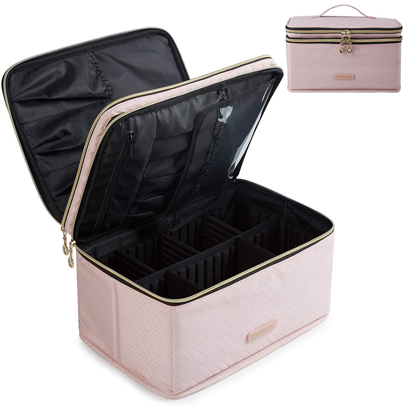 Large Double layer Travel Cosmetic organizer bag